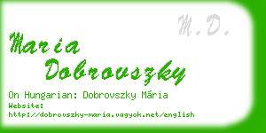 maria dobrovszky business card
